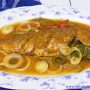 Creole steamed fish with with green